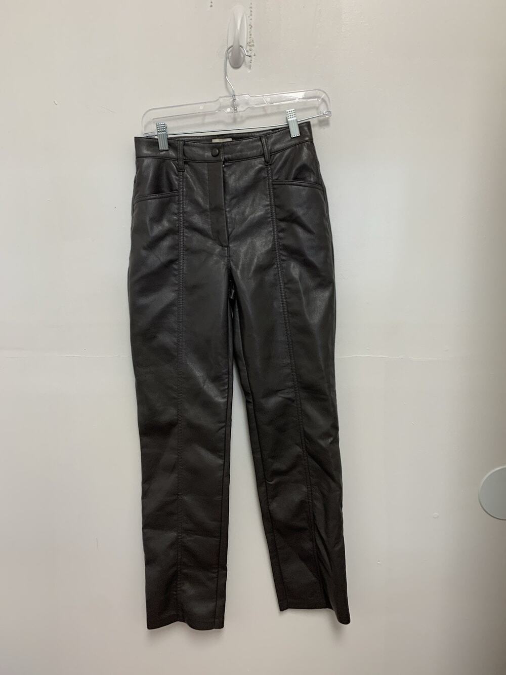 Wilfred Grey Rebel Faux Leather Pant Straight Leg Size 2
